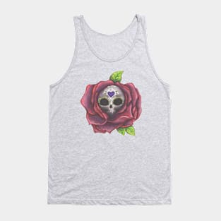 flower skull Tank Top